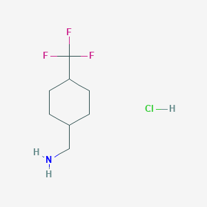 molecular formula C8H15ClF3N B2564862 1-[(1r,4r)-4-(Trifluoromethyl)cyclohexyl]methanamine hydrochloride CAS No. 2503204-92-8
