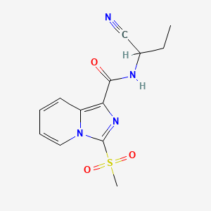 molecular formula C13H14N4O3S B2564866 N-(1-cyanopropyl)-3-methanesulfonylimidazo[1,5-a]pyridine-1-carboxamide CAS No. 1311752-81-4