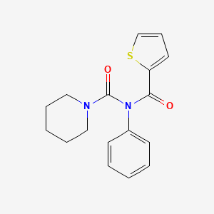 molecular formula C17H18N2O2S B2564867 N-phenyl-N-(piperidine-1-carbonyl)thiophene-2-carboxamide CAS No. 391861-34-0