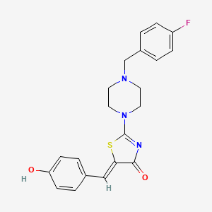 (Z)-2-(4-(4-fluorobenzyl)piperazin-1-yl)-5-(4-hydroxybenzylidene)thiazol-4(5H)-one