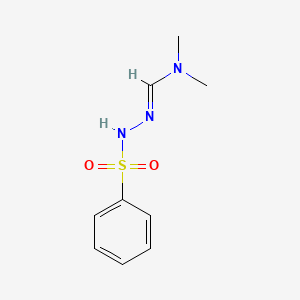 molecular formula C9H13N3O2S B2564871 N'-[(1E)-(dimethylamino)methylidene]benzenesulfonohydrazide CAS No. 90648-60-5