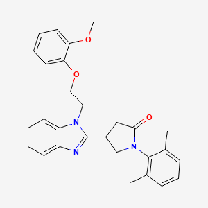 1-(2,6-dimethylphenyl)-4-{1-[2-(2-methoxyphenoxy)ethyl]-1H-benzimidazol-2-yl}pyrrolidin-2-one