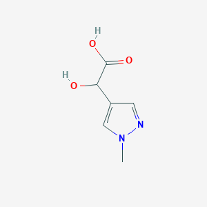 molecular formula C6H8N2O3 B2564883 2-hydroxy-2-(1-methyl-1H-pyrazol-4-yl)acetic acid CAS No. 1250900-54-9
