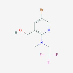 molecular formula C9H10BrF3N2O B2564886 [5-Bromo-2-[methyl(2,2,2-trifluoroethyl)amino]pyridin-3-yl]methanol CAS No. 1250558-07-6