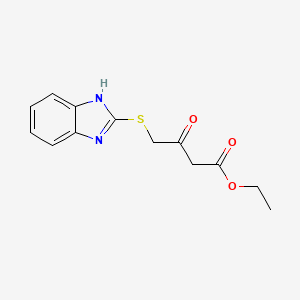 molecular formula C13H14N2O3S B2564892 Ethyl 4-(1H-benzimidazol-2-ylthio)-3-oxobutanoate CAS No. 321686-81-1