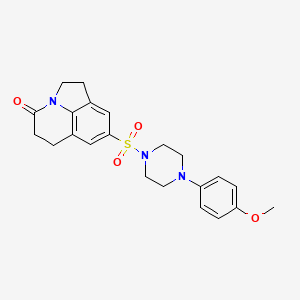molecular formula C22H25N3O4S B2564896 8-((4-(4-methoxyphenyl)piperazin-1-yl)sulfonyl)-5,6-dihydro-1H-pyrrolo[3,2,1-ij]quinolin-4(2H)-one CAS No. 898462-78-7