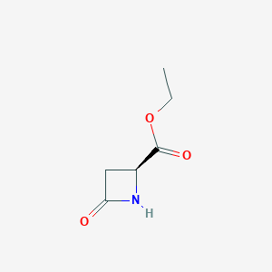 molecular formula C6H9NO3 B025649 (S)-ethyl 4-oxoazetidine-2-carboxylate CAS No. 106863-94-9