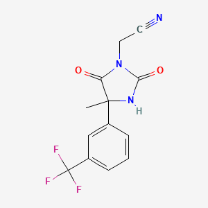 2-{4-Methyl-2,5-dioxo-4-[3-(trifluoromethyl)phenyl]imidazolidin-1-yl}acetonitrile