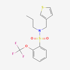 molecular formula C15H16F3NO3S2 B2564902 N-propyl-N-(thiophen-3-ylmethyl)-2-(trifluoromethoxy)benzenesulfonamide CAS No. 1797966-66-5