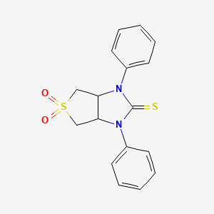 molecular formula C17H16N2O2S2 B2564903 1,3-diphenyltetrahydro-1H-thieno[3,4-d]imidazole-2(3H)-thione 5,5-dioxide CAS No. 462069-21-2