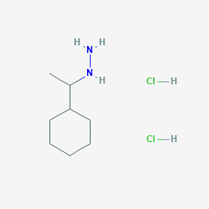 molecular formula C8H20Cl2N2 B2564905 (1-Cyclohexylethyl)hydrazine dihydrochloride CAS No. 1240528-89-5