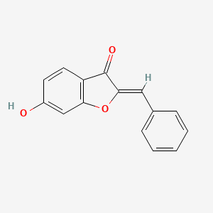 molecular formula C15H10O3 B2564937 (2Z)-2-benzylidene-6-hydroxy-1-benzofuran-3(2H)-one CAS No. 139276-16-7