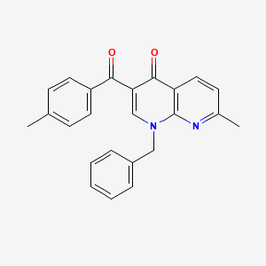 molecular formula C24H20N2O2 B2564956 1-benzyl-7-methyl-3-(4-methylbenzoyl)-1,8-naphthyridin-4(1H)-one CAS No. 892292-86-3