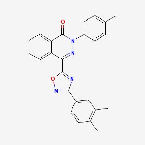 molecular formula C25H20N4O2 B2564963 4-[3-(3,4-dimethylphenyl)-1,2,4-oxadiazol-5-yl]-2-(4-methylphenyl)-1,2-dihydrophthalazin-1-one CAS No. 1358791-53-3