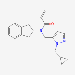 N-[[2-(Cyclopropylmethyl)pyrazol-3-yl]methyl]-N-(2,3-dihydro-1H-inden-2-yl)prop-2-enamide
