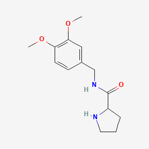 molecular formula C16H22N2O7 B2564983 N-[(3,4-dimethoxyphenyl)methyl]pyrrolidine-2-carboxamide CAS No. 438581-56-7