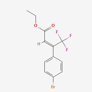 Ethyl 3-(4-bromophenyl)-4,4,4-trifluorobut-2-enoate