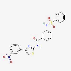 N-(4-(3-nitrophenyl)thiazol-2-yl)-3-(phenylsulfonamido)benzamide