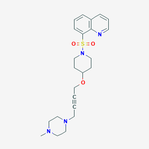 8-[(4-{[4-(4-Methylpiperazin-1-yl)but-2-yn-1-yl]oxy}piperidin-1-yl)sulfonyl]quinoline