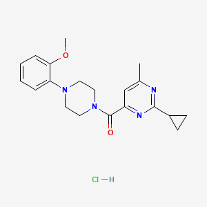 (2-Cyclopropyl-6-methylpyrimidin-4-yl)-[4-(2-methoxyphenyl)piperazin-1-yl]methanone;hydrochloride
