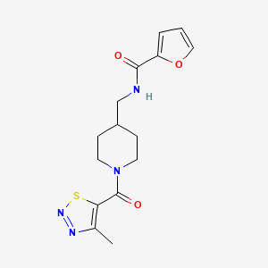 N-((1-(4-methyl-1,2,3-thiadiazole-5-carbonyl)piperidin-4-yl)methyl)furan-2-carboxamide