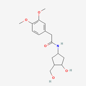2-(3,4-dimethoxyphenyl)-N-(3-hydroxy-4-(hydroxymethyl)cyclopentyl)acetamide