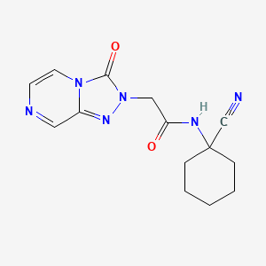 B2565036 N-(1-cyanocyclohexyl)-2-{3-oxo-2H,3H-[1,2,4]triazolo[4,3-a]pyrazin-2-yl}acetamide CAS No. 1797118-36-5