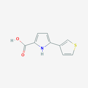molecular formula C9H7NO2S B2565041 5-(Thiophen-3-yl)-1H-pyrrole-2-carboxylic acid CAS No. 72078-42-3