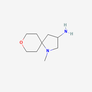 molecular formula C9H18N2O B2565082 1-Methyl-8-oxa-1-azaspiro[4.5]decan-3-amine CAS No. 2248291-75-8