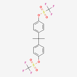 molecular formula C17H14F6O6S2 B2565092 Propane-2,2-diylbis(4,1-phenylene) bis(trifluoromethanesulfonate) CAS No. 139725-20-5