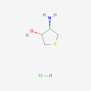 molecular formula C4H10ClNOS B2565109 cis-4-Amino-3-hydroxythiophan hydrochloride CAS No. 30461-27-9
