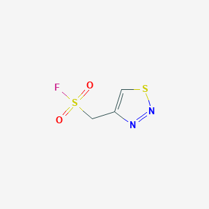 molecular formula C3H3FN2O2S2 B2565145 Thiadiazol-4-ylmethanesulfonyl fluoride CAS No. 2172129-44-9