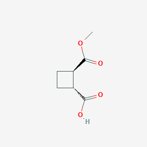 molecular formula C7H10O4 B2565147 trans-2-(Methoxycarbonyl)cyclobutane-1-carboxylic acid CAS No. 31420-60-7
