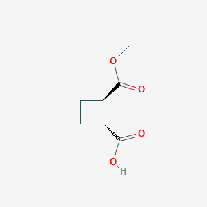 molecular formula C7H10O4 B2565147 trans-2-(Methoxycarbonyl)cyclobutanecarboxylic acid CAS No. 31420-60-7