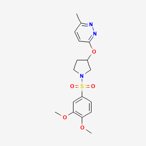 3-((1-((3,4-Dimethoxyphenyl)sulfonyl)pyrrolidin-3-yl)oxy)-6-methylpyridazine