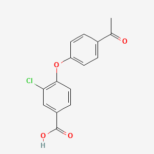 4-(4-Acetylphenoxy)-3-chlorobenzoic acid