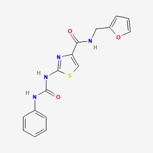 N-(furan-2-ylmethyl)-2-(3-phenylureido)thiazole-4-carboxamide