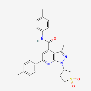 1-(1,1-dioxidotetrahydrothiophen-3-yl)-3-methyl-N,6-di-p-tolyl-1H-pyrazolo[3,4-b]pyridine-4-carboxamide