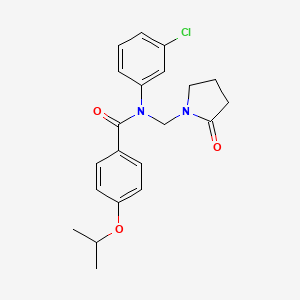 N-(3-chlorophenyl)-4-isopropoxy-N-((2-oxopyrrolidin-1-yl)methyl)benzamide
