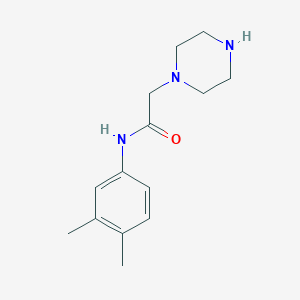 N-(3,4-dimethylphenyl)-2-(piperazin-1-yl)acetamide