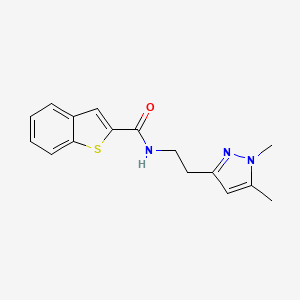 N-(2-(1,5-dimethyl-1H-pyrazol-3-yl)ethyl)benzo[b]thiophene-2-carboxamide