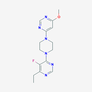 4-Ethyl-5-fluoro-6-[4-(6-methoxypyrimidin-4-yl)piperazin-1-yl]pyrimidine