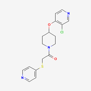 molecular formula C17H18ClN3O2S B2565178 1-(4-((3-Chloropyridin-4-yl)oxy)piperidin-1-yl)-2-(pyridin-4-ylthio)ethanone CAS No. 2034620-89-6