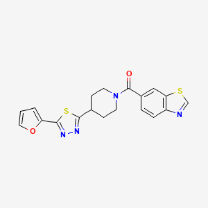 Benzo[d]thiazol-6-yl(4-(5-(furan-2-yl)-1,3,4-thiadiazol-2-yl)piperidin-1-yl)methanone