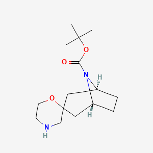 tert-butyl rac-(1R,3r,5S)-8H-spiro[8-azabicyclo[3.2.1]octane-3,2'-[1,4]oxazinane]-8-carboxylate