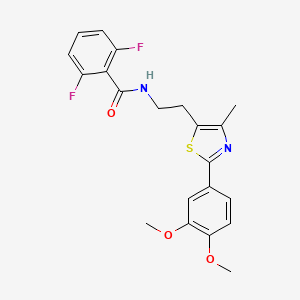 N-[2-[2-(3,4-dimethoxyphenyl)-4-methyl-1,3-thiazol-5-yl]ethyl]-2,6-difluorobenzamide