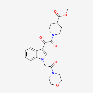 methyl 1-(2-(1-(2-morpholino-2-oxoethyl)-1H-indol-3-yl)-2-oxoacetyl)piperidine-4-carboxylate
