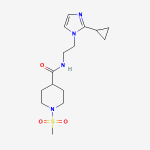 N-(2-(2-cyclopropyl-1H-imidazol-1-yl)ethyl)-1-(methylsulfonyl)piperidine-4-carboxamide