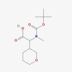 2-[Methyl-[(2-methylpropan-2-yl)oxycarbonyl]amino]-2-(oxan-3-yl)acetic acid