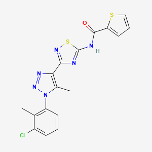 N-{3-[1-(3-chloro-2-methylphenyl)-5-methyl-1H-1,2,3-triazol-4-yl]-1,2,4-thiadiazol-5-yl}thiophene-2-carboxamide